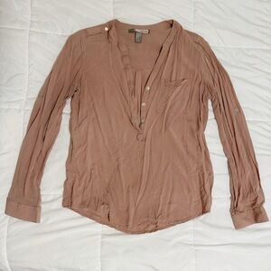 Forever 21 Mauve Button Up Blouse